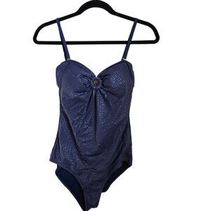 Tommy Hilfiger Women’s XS 36 Swimsuit‎ Swimwear One Piece Navy Blue Logo